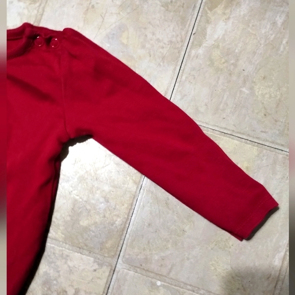 Garanimals Baby Girl Teddy Bear Burgundy Long Sleeve onesie Bodysuit Shirt 18M - Picture 6 of 12